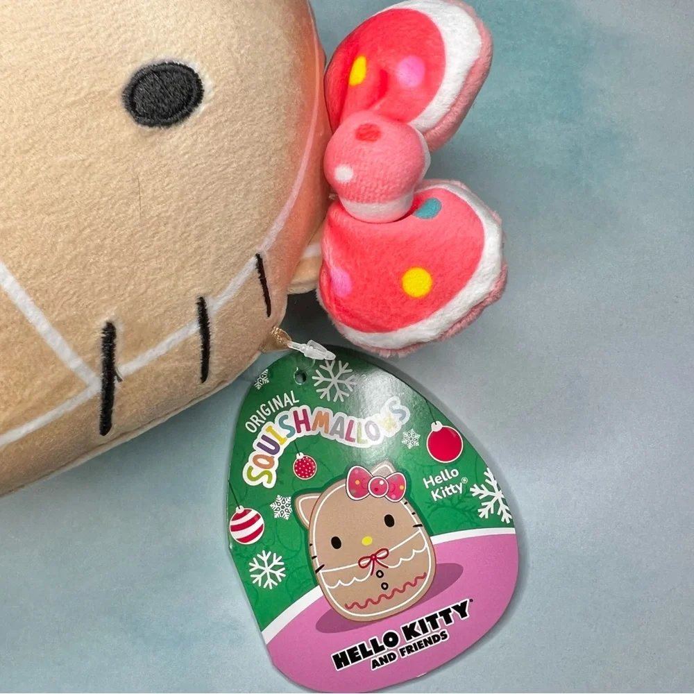 Hello Kitty Squishmallow Gingerbread Holiday Plush NEW NWT